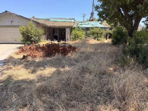 Yard photo for a volunteer request in Visalia, CA.