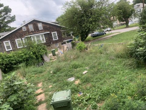 Yard photo for a volunteer request in Baltimore, MD.