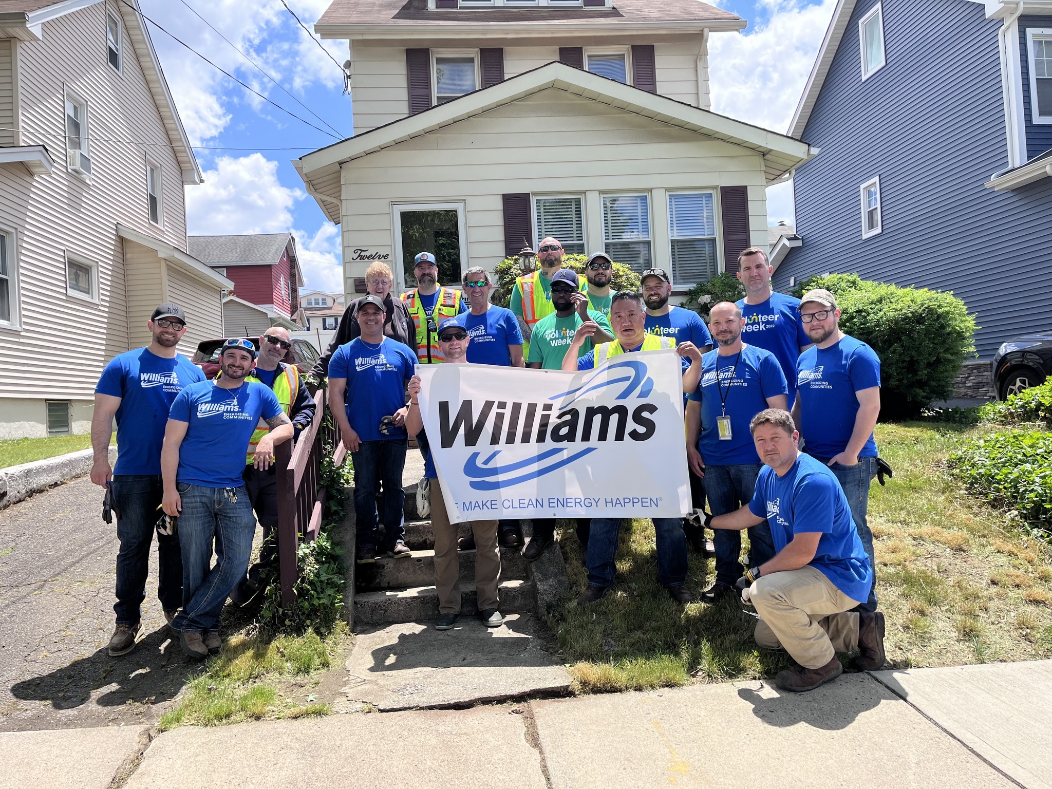 Williams Energy Group volunteers serving senior homeowners in Bergen County during a corporate volunteer service day