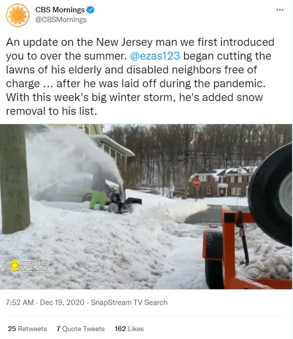 CBS Saturday Morning News – Snow Clearing