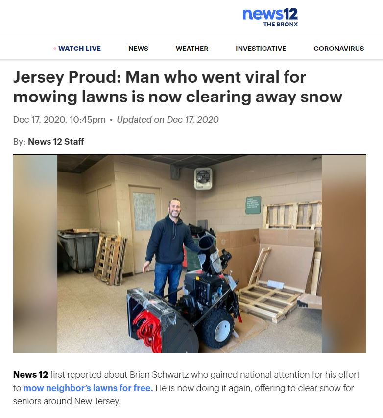 News 12 New Jersey – Snow Clearing
