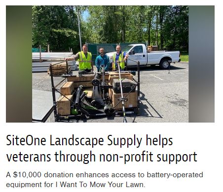 Lawn & Landscape: SiteOne Landscape Supply helps veterans through non-profit support