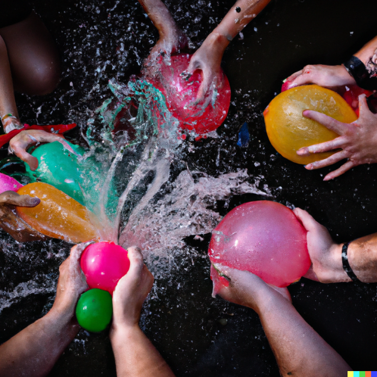 water balloon toss contest