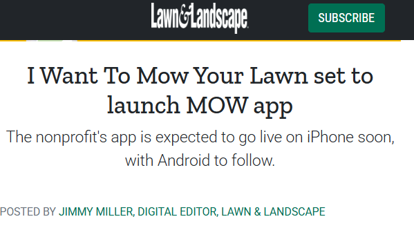 Lawn & Landscape Magazine – MOW (App Launch)