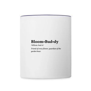 Bloom Buddy design printed on a contrast coffee mug