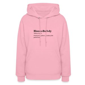 Bloom Buddy design printed on a pullover hoodie