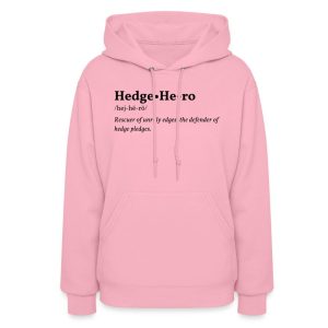 Hedge Hero design printed on a pullover lawn care hoodie