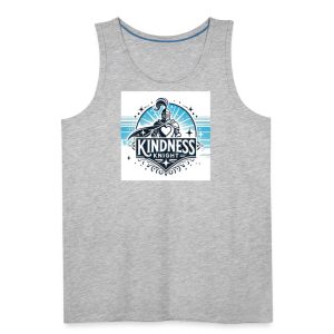 Mission Crest badge design printed on a men's tank top