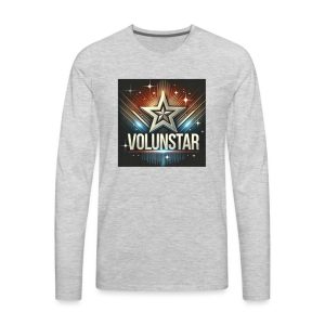 Volunstar star-badge design printed on a men's long-sleeve shirt
