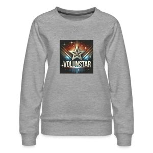 Volunstar star-badge design printed on a women's slim-fit sweatshirt