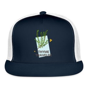 Lend a Hand hand-and-grass design printed on a lawn-care trucker hat