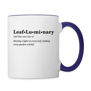 Leaf Luminary design printed on a contrast coffee mug