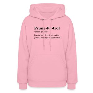 Prune Patrol design printed on a lawn care hoodie