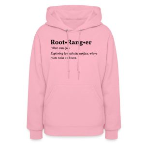 Root Ranger design printed on a lawn care hoodie